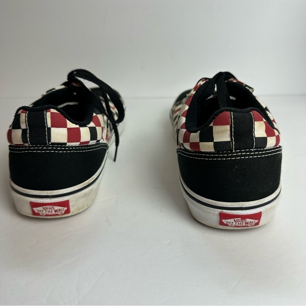 Vans Off The Wall Checkered Shoes Men’s Size 9 EU 42 Sneakers Red Black FLAW - Picture 3 of 10